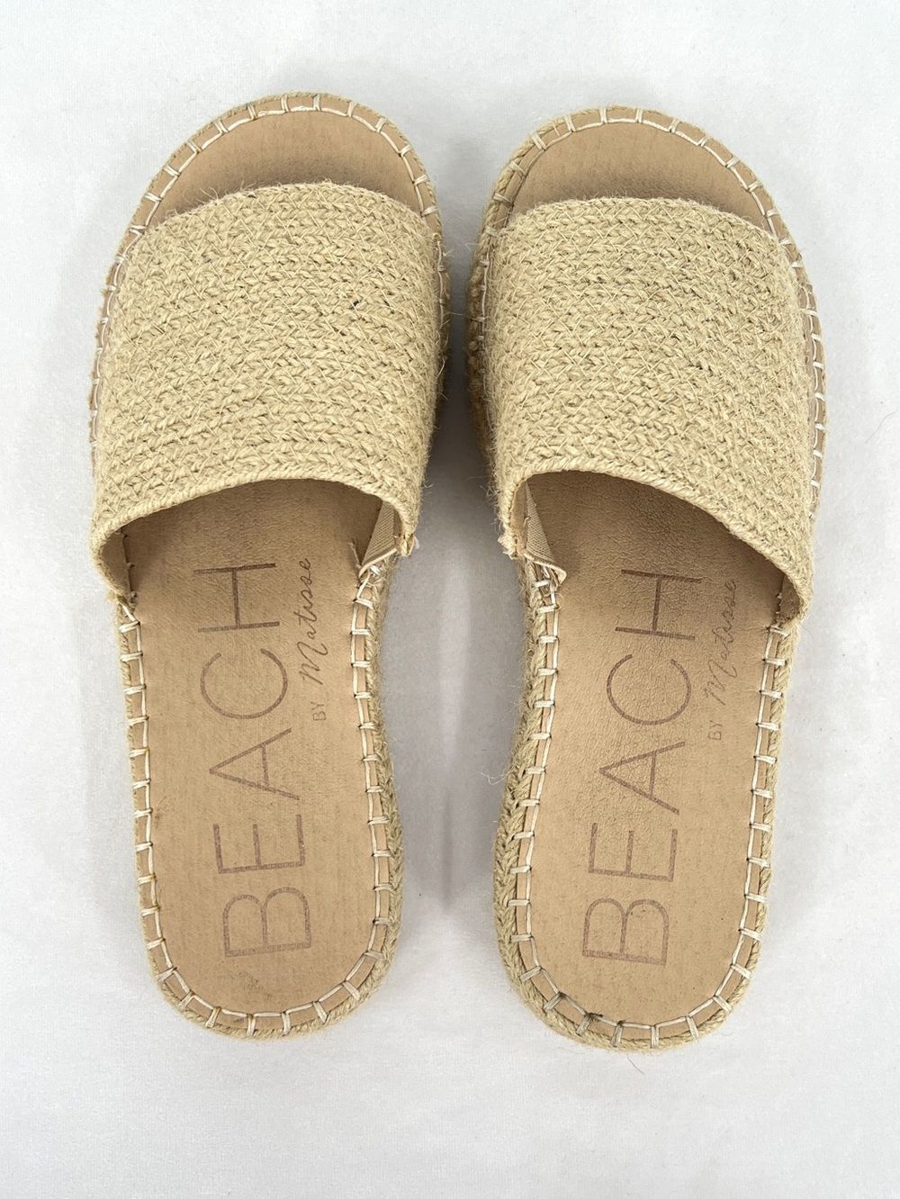 Beach by Matisse Jute Platform Slide Espadrille Sandals Natural Beige Women’s 9 - Picture 5 of 9